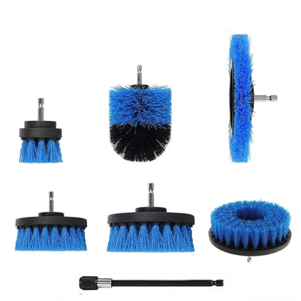 8pcs Cleaning Drill Brush Set Power Scrubber Cleaning Brush Kit with Extension Rod for Car Kitchen Grill Tile Toilet Image 3