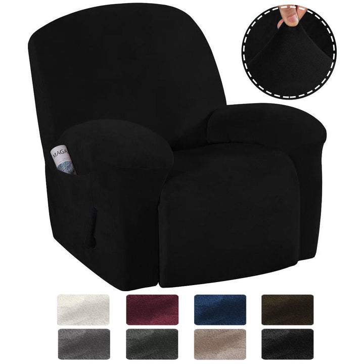 9 Colors Stretch Recliner Chair Covers Washable Fabric Non-slip Sofa Slipcovers Waterproof Seat Cover with Pocket Image 8