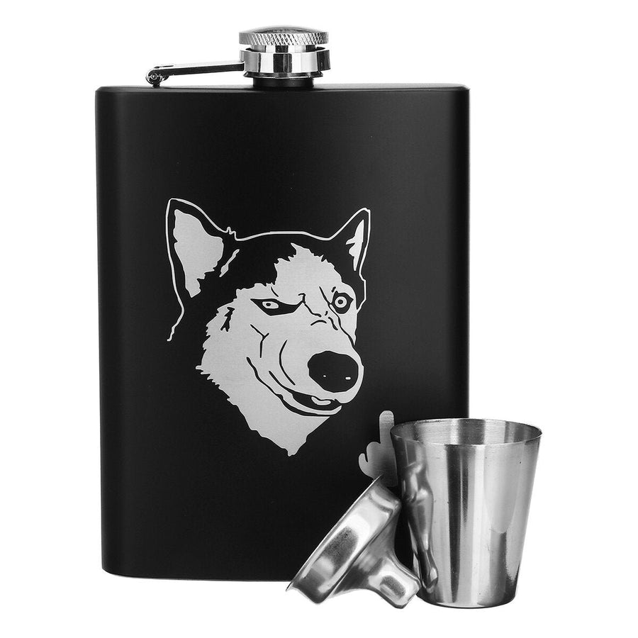 8oz Stainless Steel Pocket Liquor Hip Flask Drink Flagon with Funnel Image 1