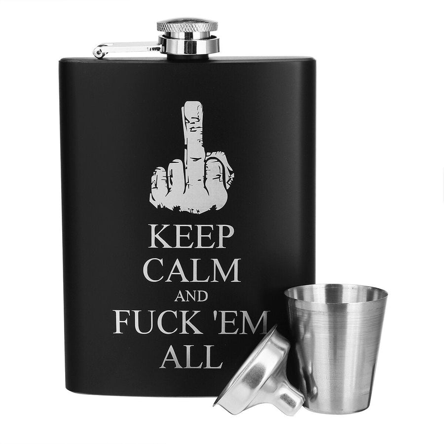 8oz Stainless Steel Pocket Liquor Hip Flask Drink Flagon with Funnel Image 1