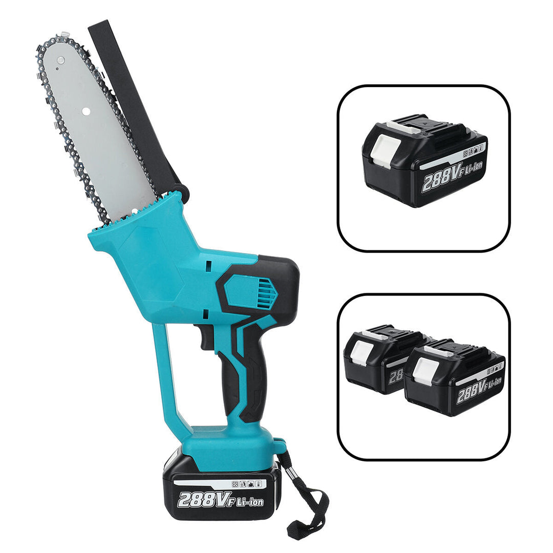 8inch 21V 1500W Electric Cordless One-Hand Saw Chain Saw Woodworking with Battery Kit Image 1