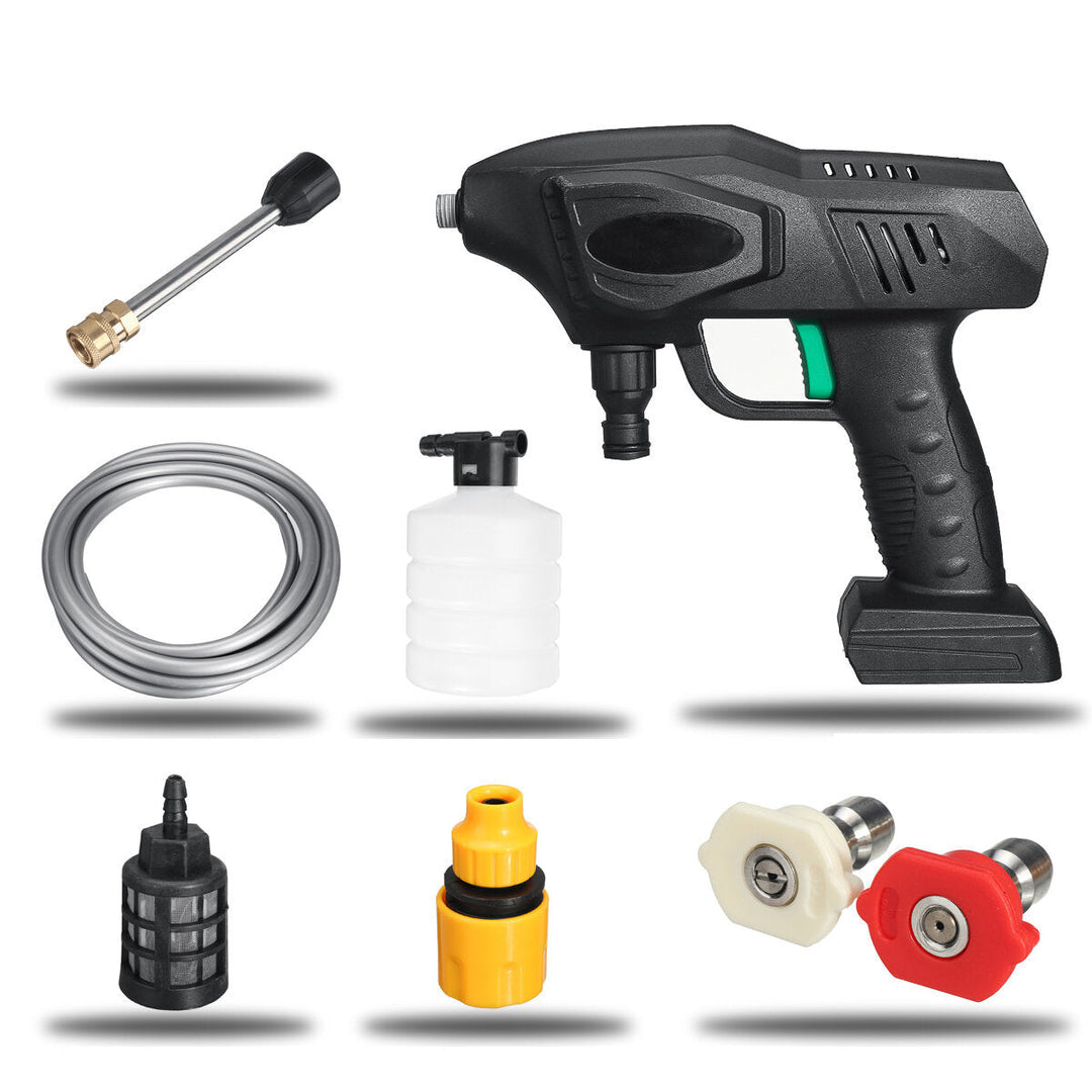 900W Cordless High Pressure Washer Battery Indicator Car Washing Machine Spray Guns Water Cleaner Image 1