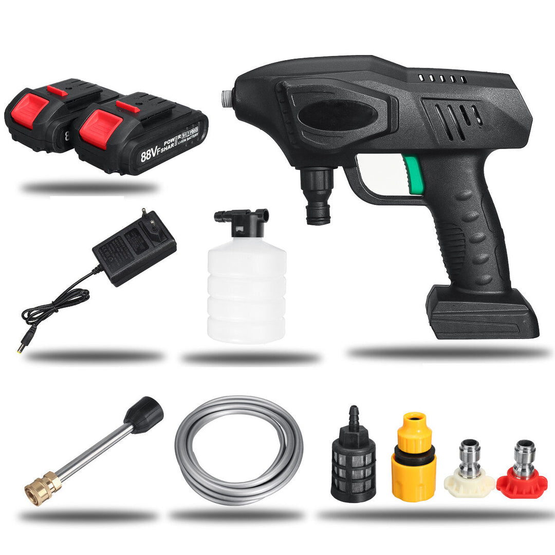 900W Cordless High Pressure Washer Battery Indicator Car Washing Machine Spray Guns Water Cleaner Image 1