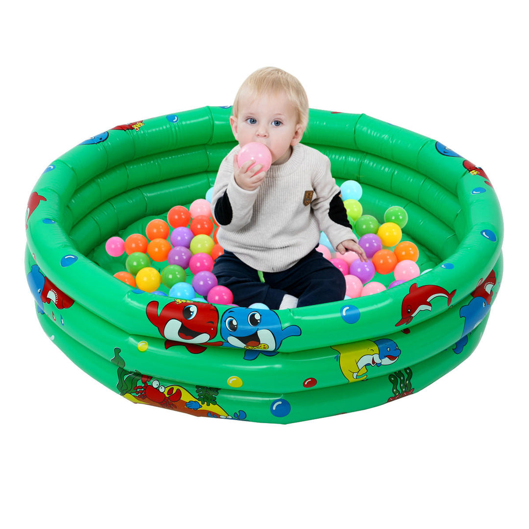 90cm Kids Baby Children Inflatable Swimming Pool 3 Layer Pool Summer Water Fun Play Toy Image 2