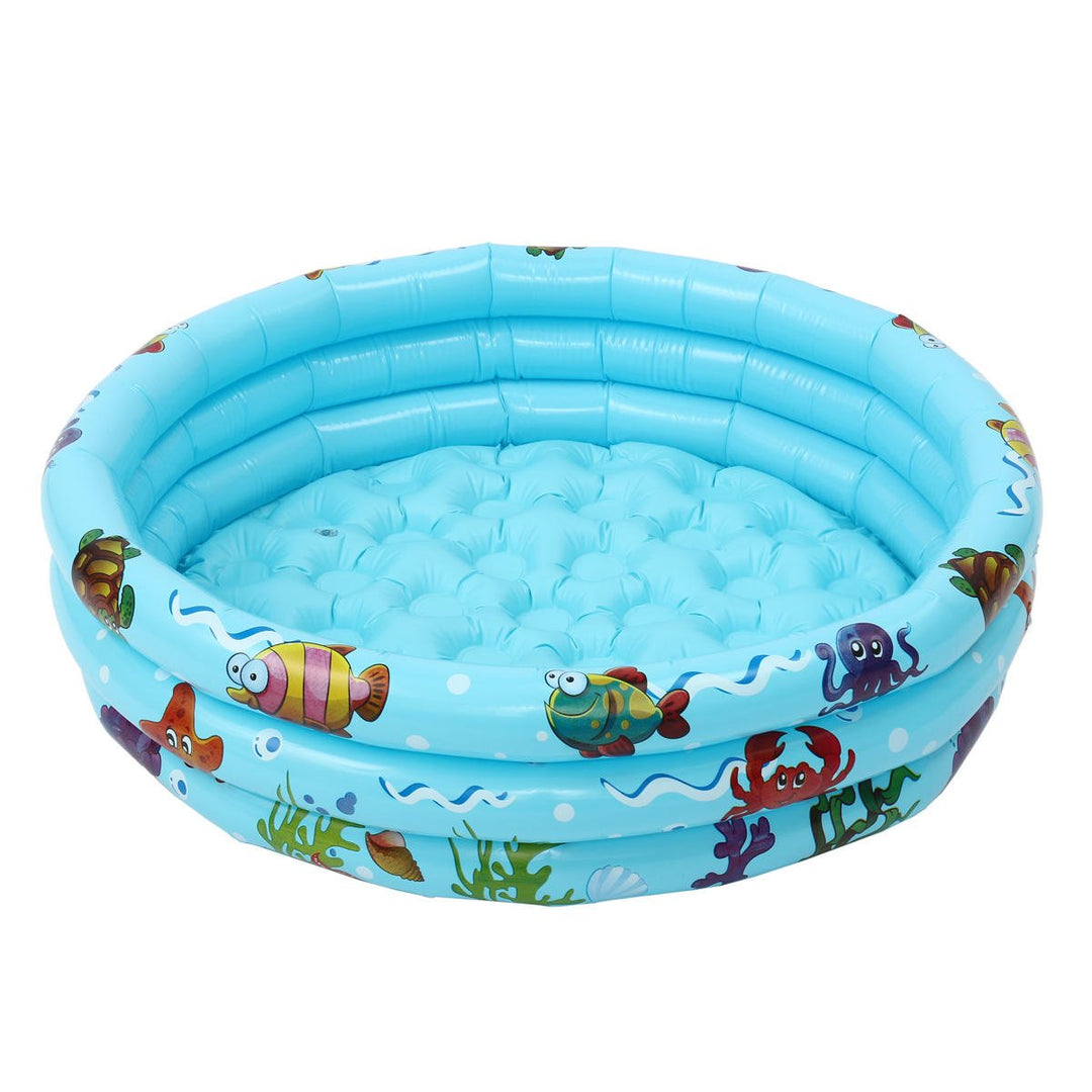 90cm Kids Baby Children Inflatable Swimming Pool 3 Layer Pool Summer Water Fun Play Toy Image 7