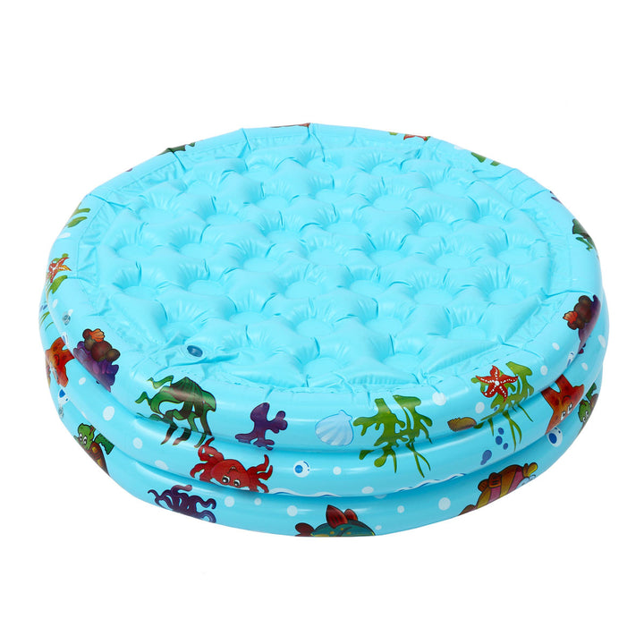 90cm Kids Baby Children Inflatable Swimming Pool 3 Layer Pool Summer Water Fun Play Toy Image 8