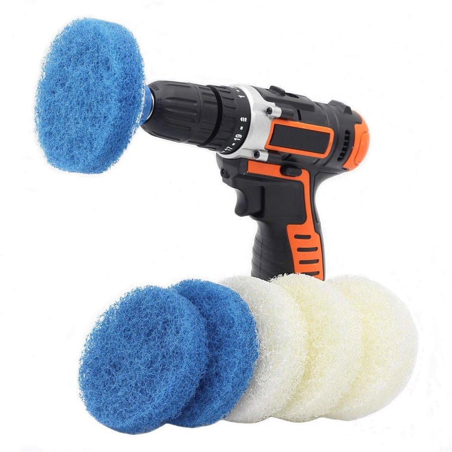 8pcs 4 Inch Bathroom Kitchen Drill Cleaning Brush Pads Scouring Pad For Bathtubs Tile Image 1