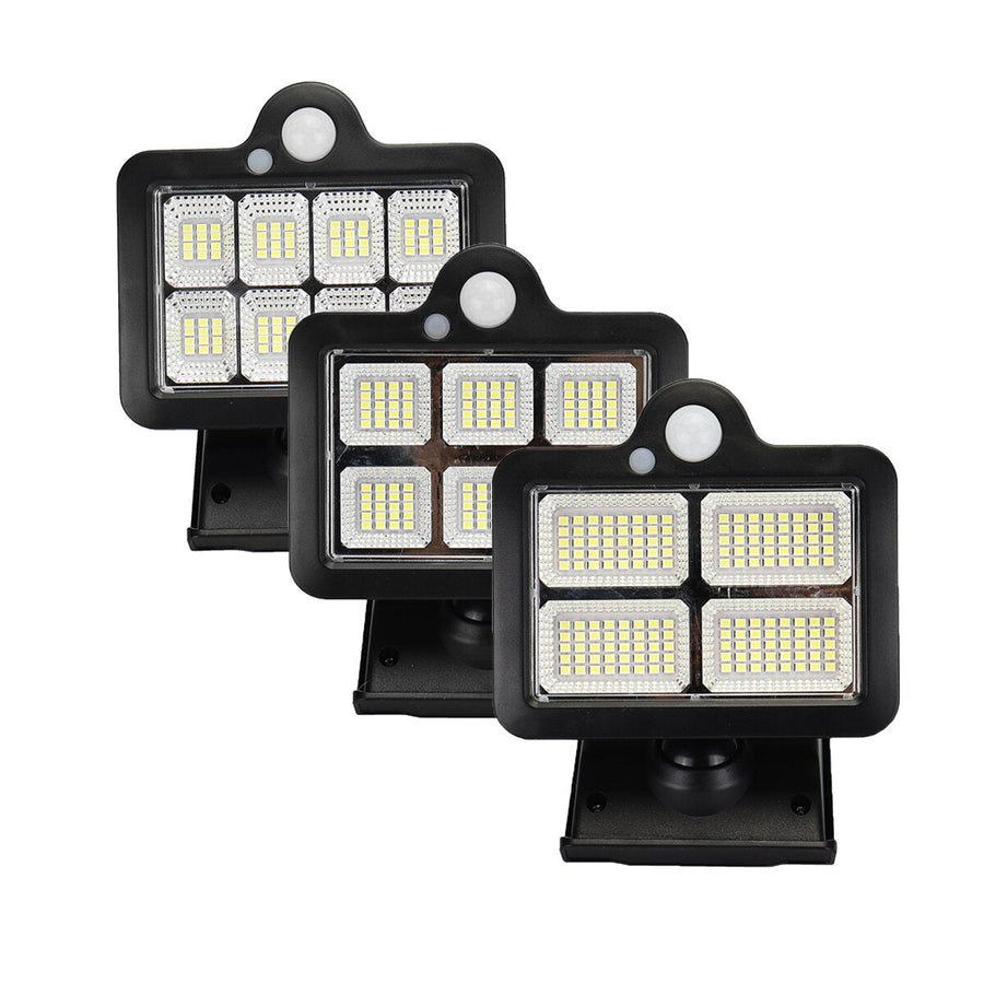 96/120/160 LED Solar Motion Sensor Lights Security Wall Lamp Floodlight Remote Control Image 1