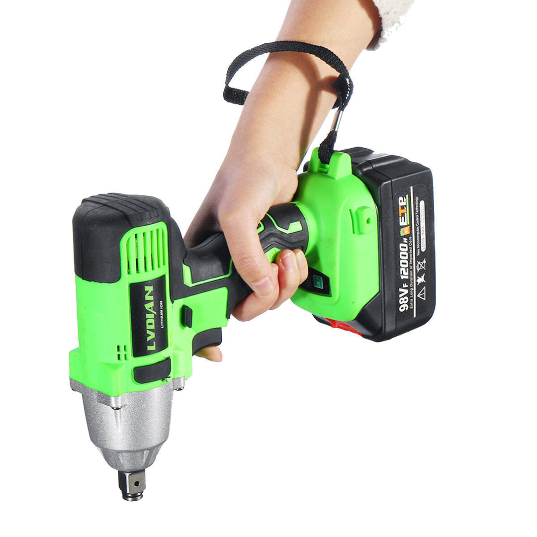 98VF Brushless Impact Wrench 320N.m Electric Cordless Rechargeable Driver Woodworking Tools Image 6