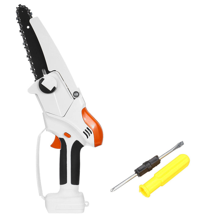 98VF 6Inch Cordless Electric Chain Saw Rechargeable Wood Cutter Woodworking Tool Image 10