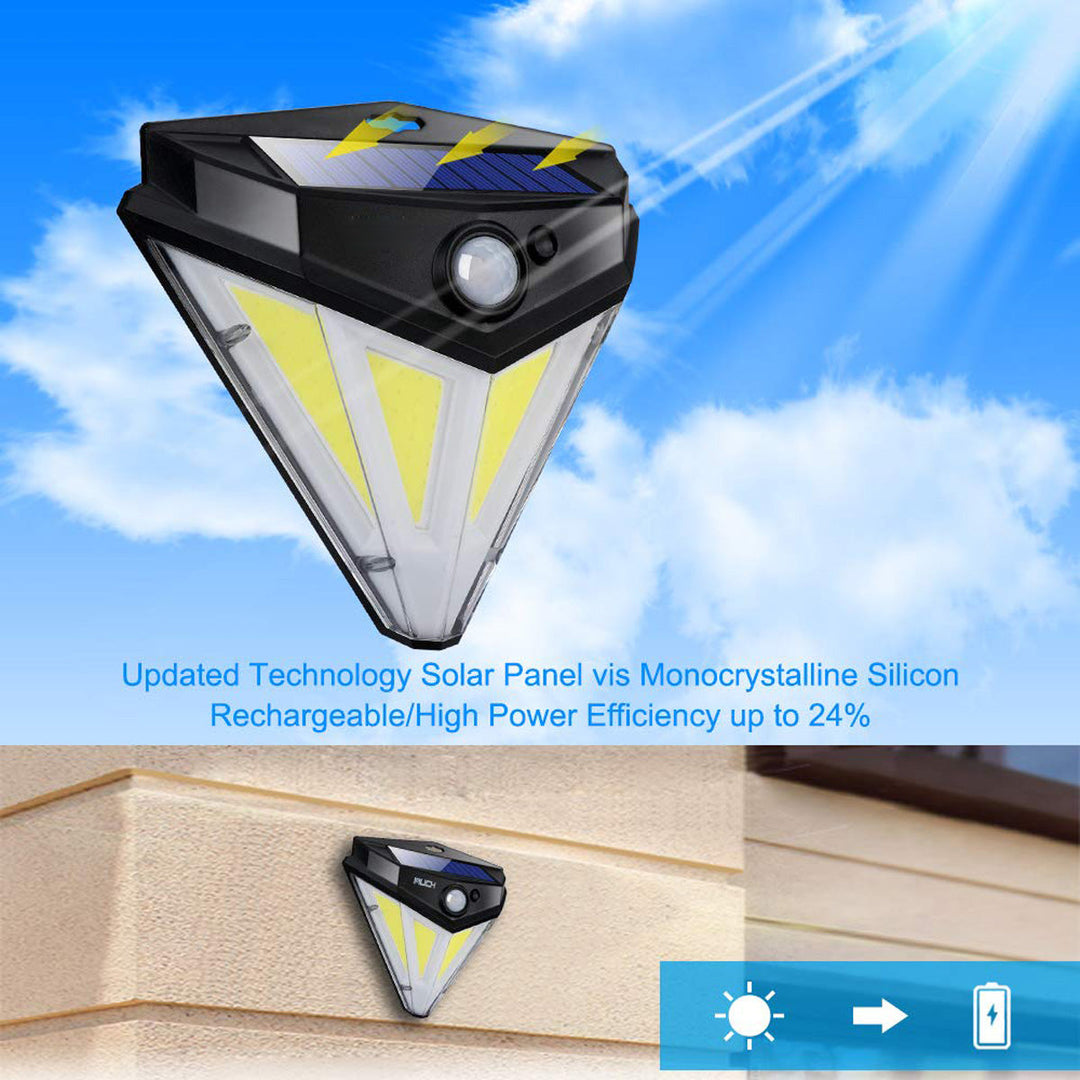 84LED COB Solar Light PIR Motion Wall Light Home Garden Outdoor Lamp Image 5