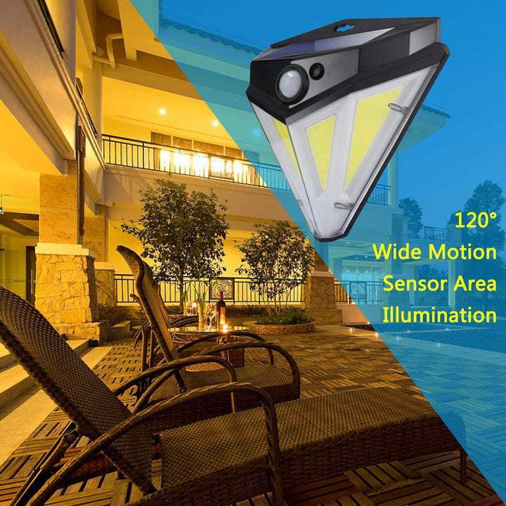 84LED COB Solar Light PIR Motion Wall Light Home Garden Outdoor Lamp Image 6