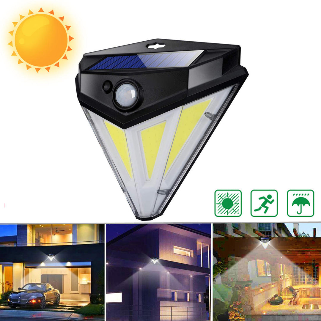 84LED COB Solar Light PIR Motion Wall Light Home Garden Outdoor Lamp Image 8