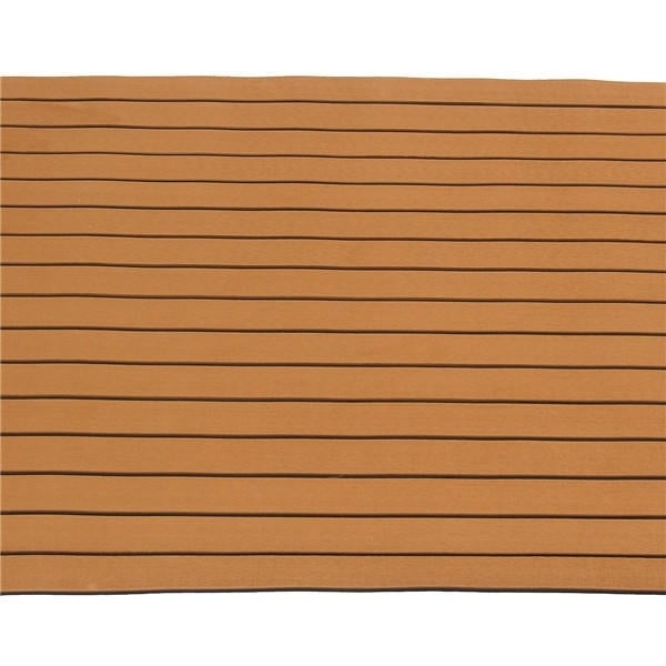 89x230cmx6mm Dark Brown With Black Lines Boat EVA Foam Faux Teak Decking Sheet Image 4