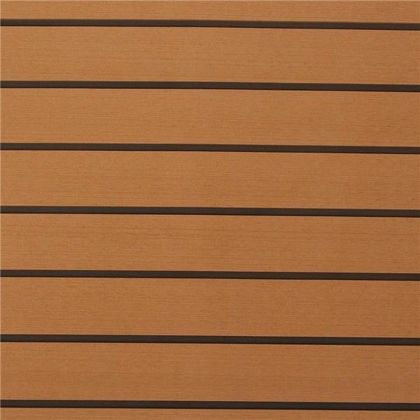 89x230cmx6mm Dark Brown With Black Lines Boat EVA Foam Faux Teak Decking Sheet Image 5