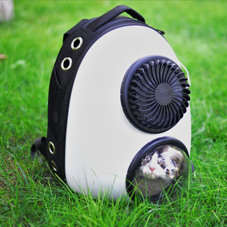 ABS Pet Fan Astronaut Capsule Backpack Portable Outdoor Pet Bag Breathable for Cat Dog Image 2