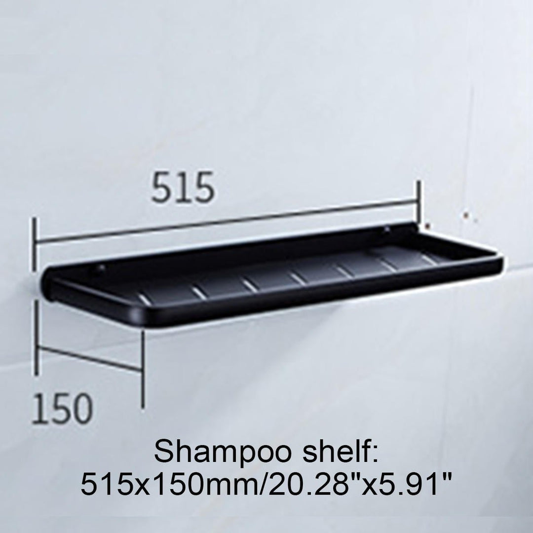 Aluminum Bathroom Shower Caddy Shelf Wall-mounted Rack Organizer Towel Holder Image 7