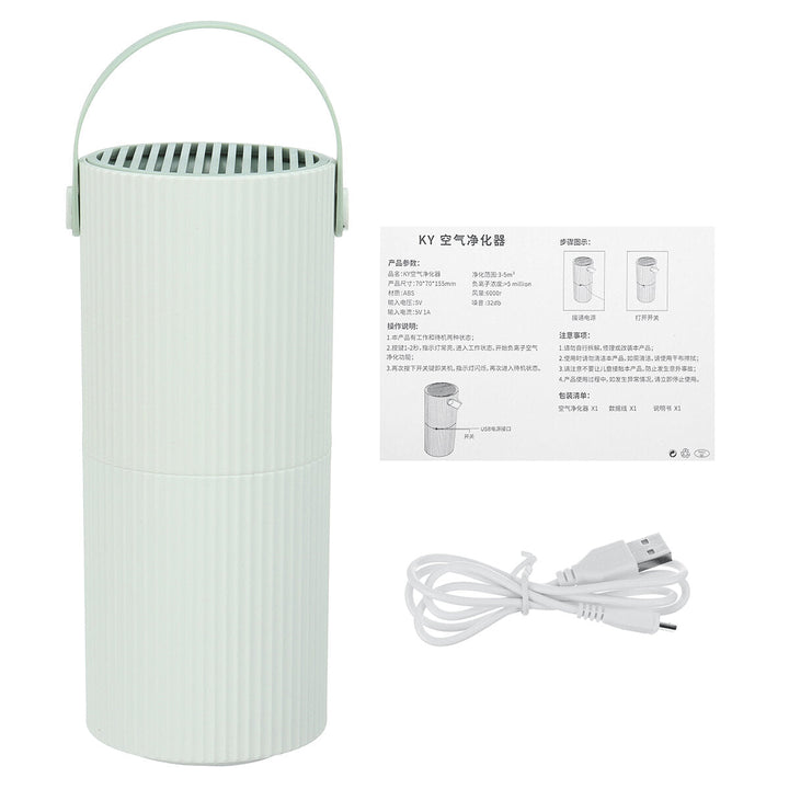 Air Purifier Desktop Air Fresher USB Charging Quiet Bedroom Air Cleaner Home Formaldehyde Remover Image 9