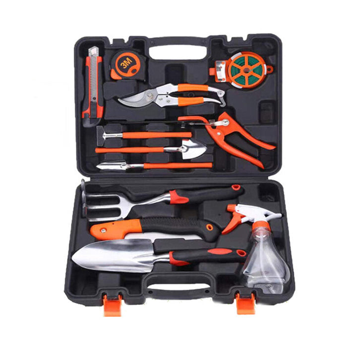 Aluminum Alloy Garden Tool Box Elbow Branch Shears Big Wood Saw Aluminum Alloy Shovel 12 Piece Garden Tool Set Image 1