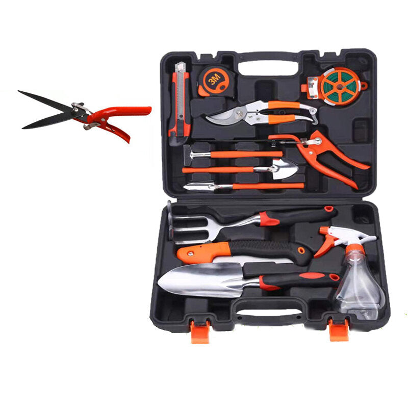 Aluminum Alloy Garden Tool Box Elbow Branch Shears Big Wood Saw Aluminum Alloy Shovel 12 Piece Garden Tool Set Image 5