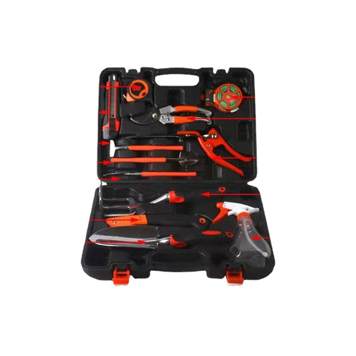 Aluminum Alloy Garden Tool Box Elbow Branch Shears Big Wood Saw Aluminum Alloy Shovel 12 Piece Garden Tool Set Image 6