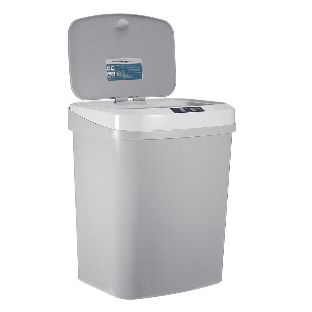 Automatic Intelligent Sensor Trash Bin Household Living Room Kitchen Bedroom Bathroom Trash Plastic Bin Image 1