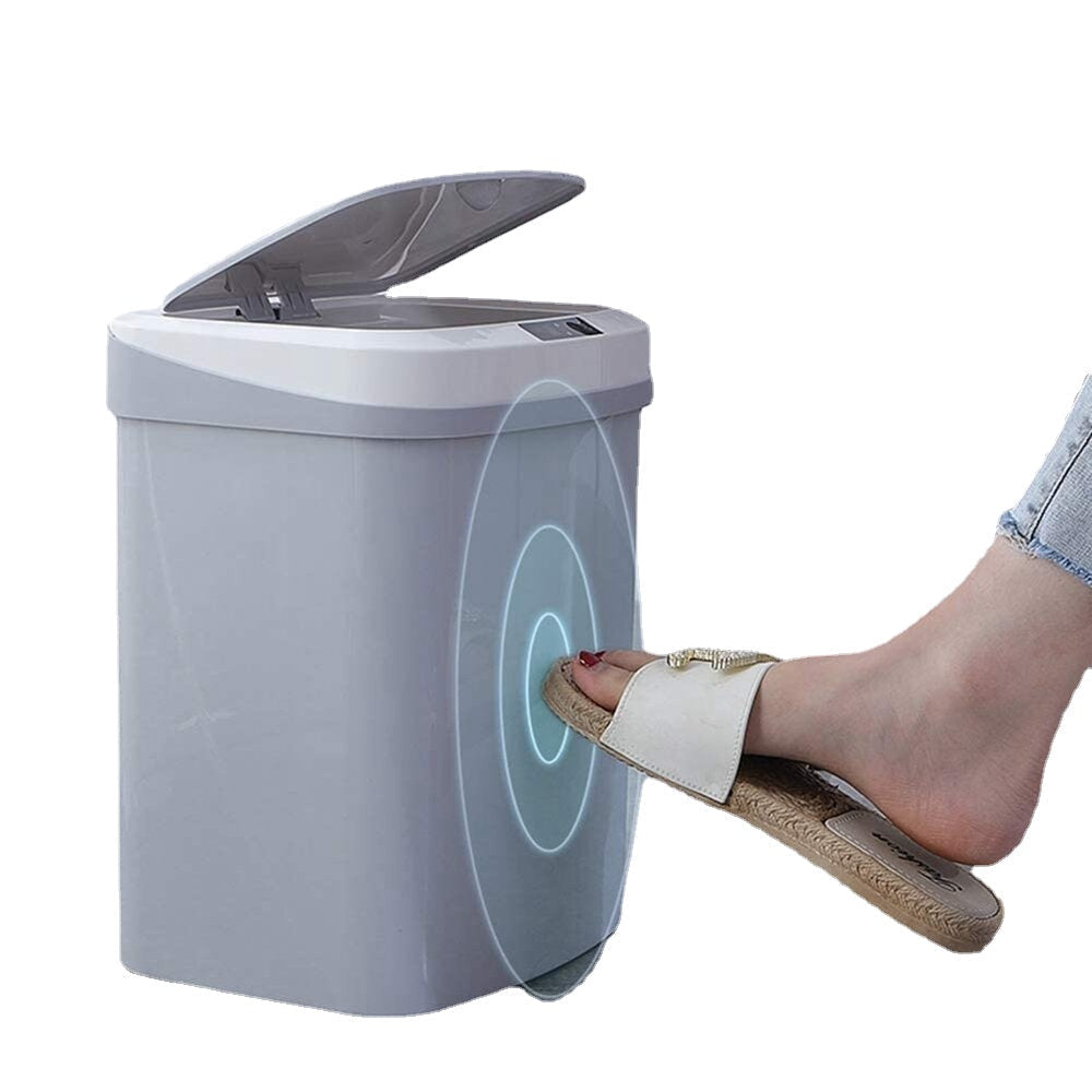 Automatic Intelligent Sensor Trash Bin Household Living Room Kitchen Bedroom Bathroom Trash Plastic Bin Image 2