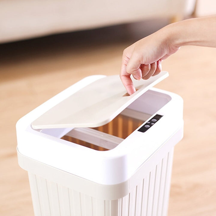 Automatic Intelligent Sensor Trash Bin Household Living Room Kitchen Bedroom Bathroom Trash Plastic Bin Image 7