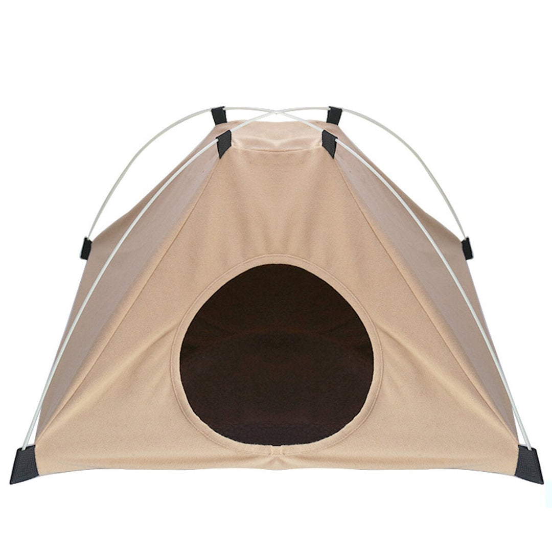 Berber Fleece Folding Pet Tent Washable Puppy Cat Play Teepee Mat Dog Cat Sleeping Pad Image 6