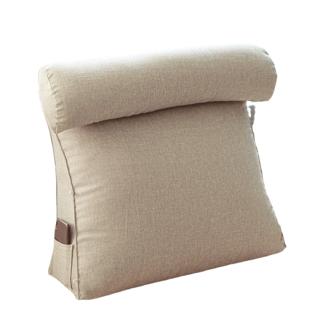 Back Wedge Cushion Adjustable Slub Triangle Soft Support Pillow 45x45x20CM Image 4