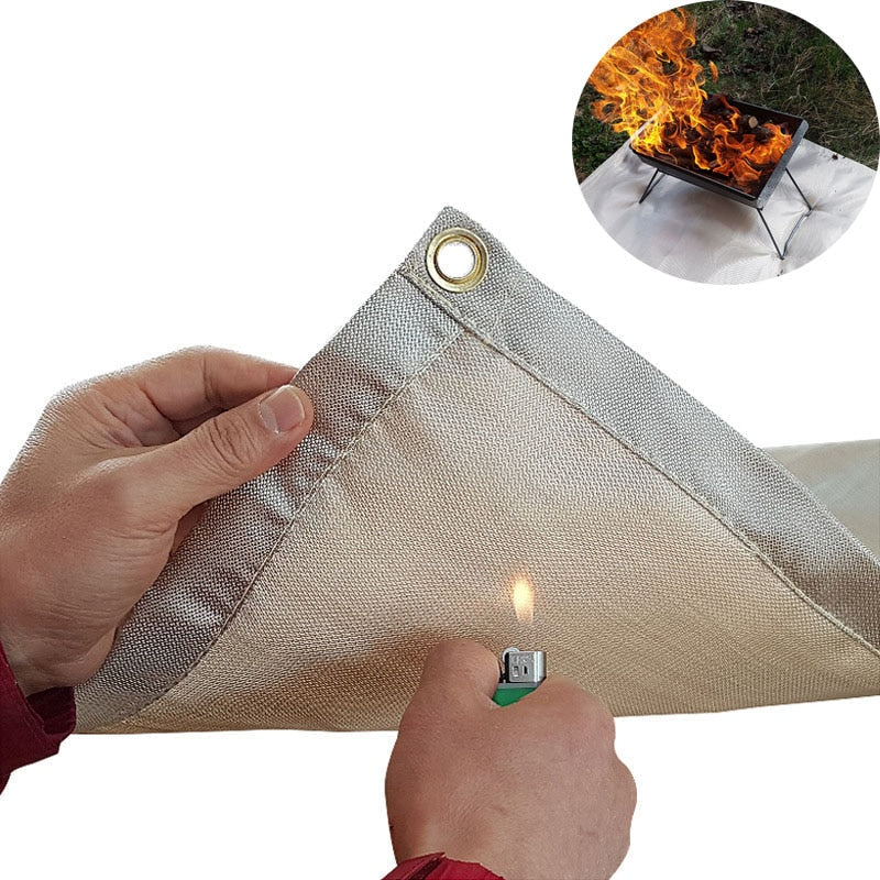 Barbecue Fire Mat Camping Fireproof Cloth Picnic BBQ Heat Insulation Pad High Temperature Anti-Scald Flame Retardant Image 4