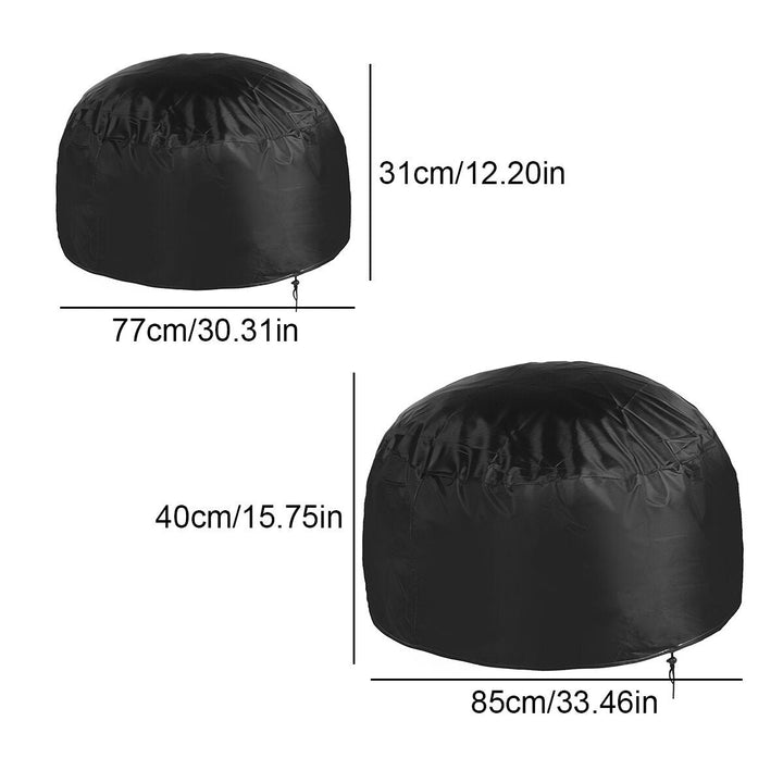 BBQ Gill Cover Waterproof UV Protector Gas Charcoal Burner Round Cover Outdoor Camping Picnic Image 2