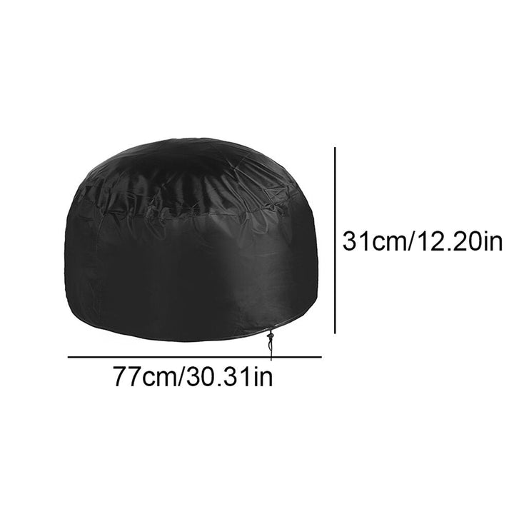 BBQ Gill Cover Waterproof UV Protector Gas Charcoal Burner Round Cover Outdoor Camping Picnic Image 9