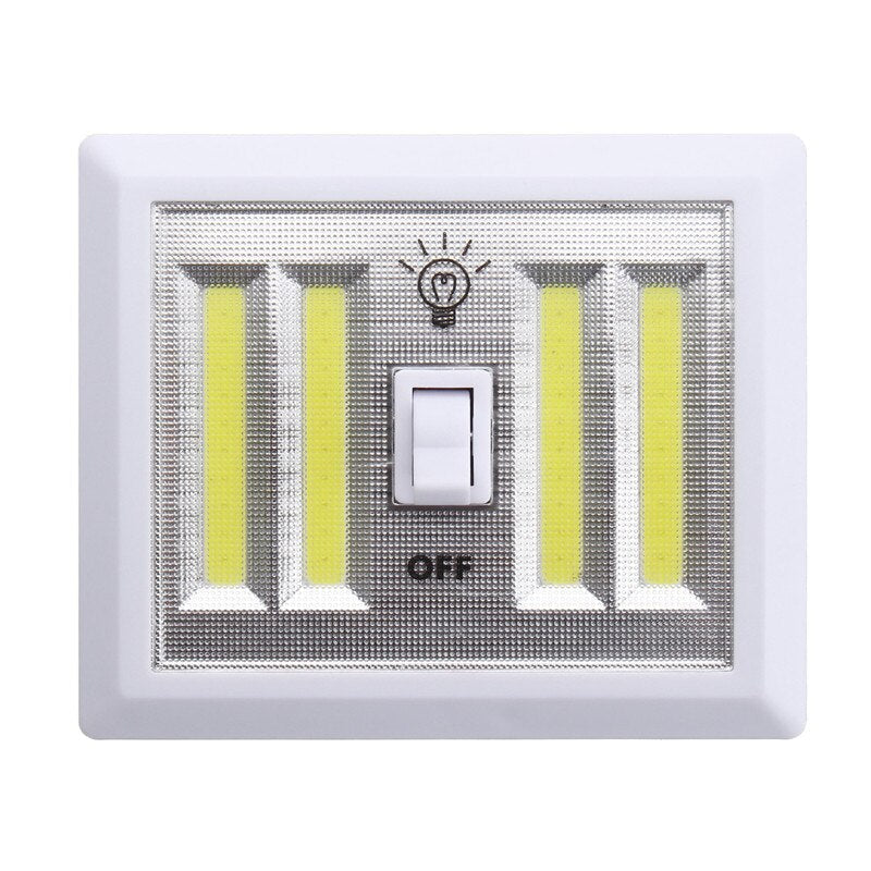 Battery Powered 4 COB LED Switch Night Light Wall Lamp For Kitchen Cabinet Garage Closet Camp Emergency Lamp Image 1