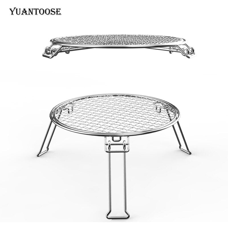 BBQ Barbecue Stainless Steel Plate Camping Gridiron Outdoor Cooking Tools Folding Portable BBQ Grill Barbecue Image 8