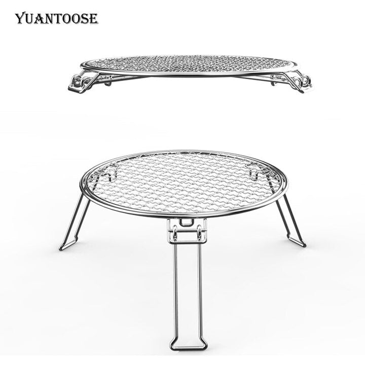 BBQ Barbecue Stainless Steel Plate Camping Gridiron Outdoor Cooking Tools Folding Portable BBQ Grill Barbecue Image 8