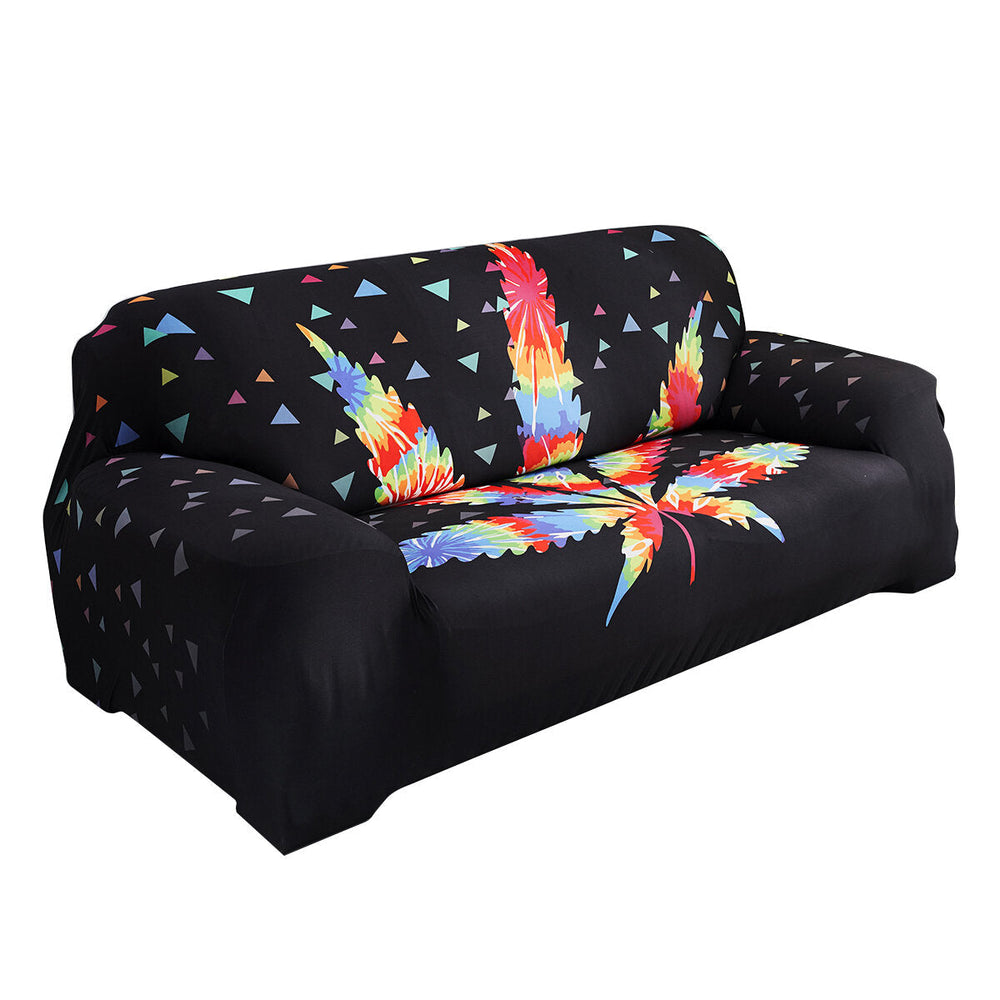 Black Elastic Sofa Cover Universal Milk Silk Chair Seat Protector Stretch Slipcover Couch Case Home Office Furniture Image 2