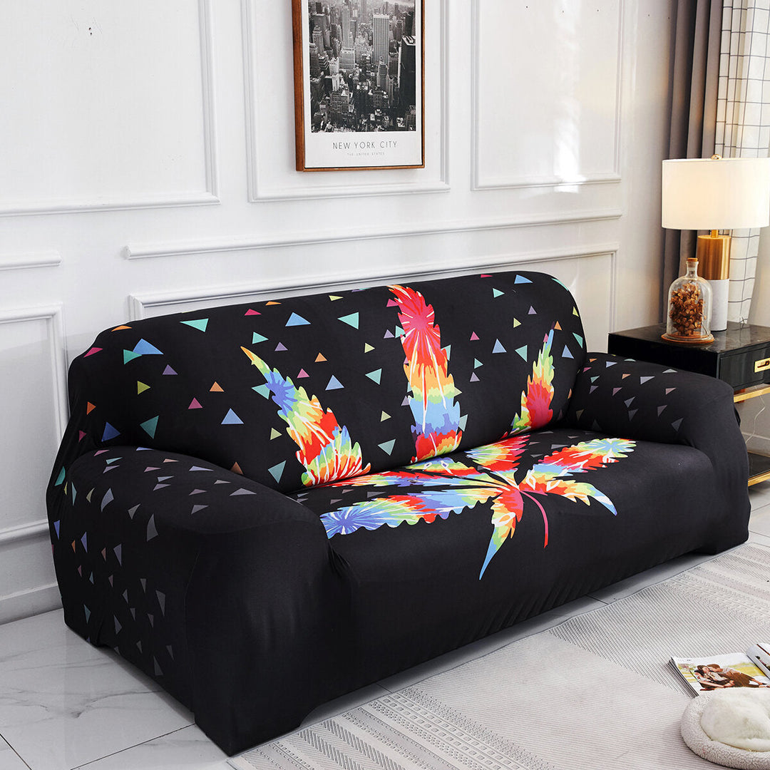 Black Elastic Sofa Cover Universal Milk Silk Chair Seat Protector Stretch Slipcover Couch Case Home Office Furniture Image 5