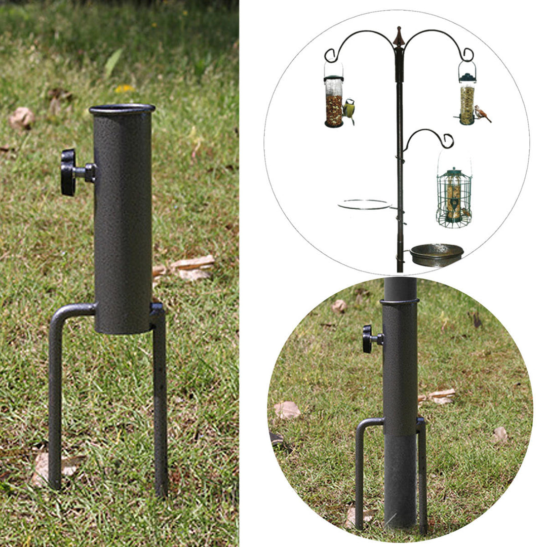 Bird Feeder Pole Hangers Feeding Station Stabilizer Feet SpikesStand Feed Tube Garden Lawn Image 11