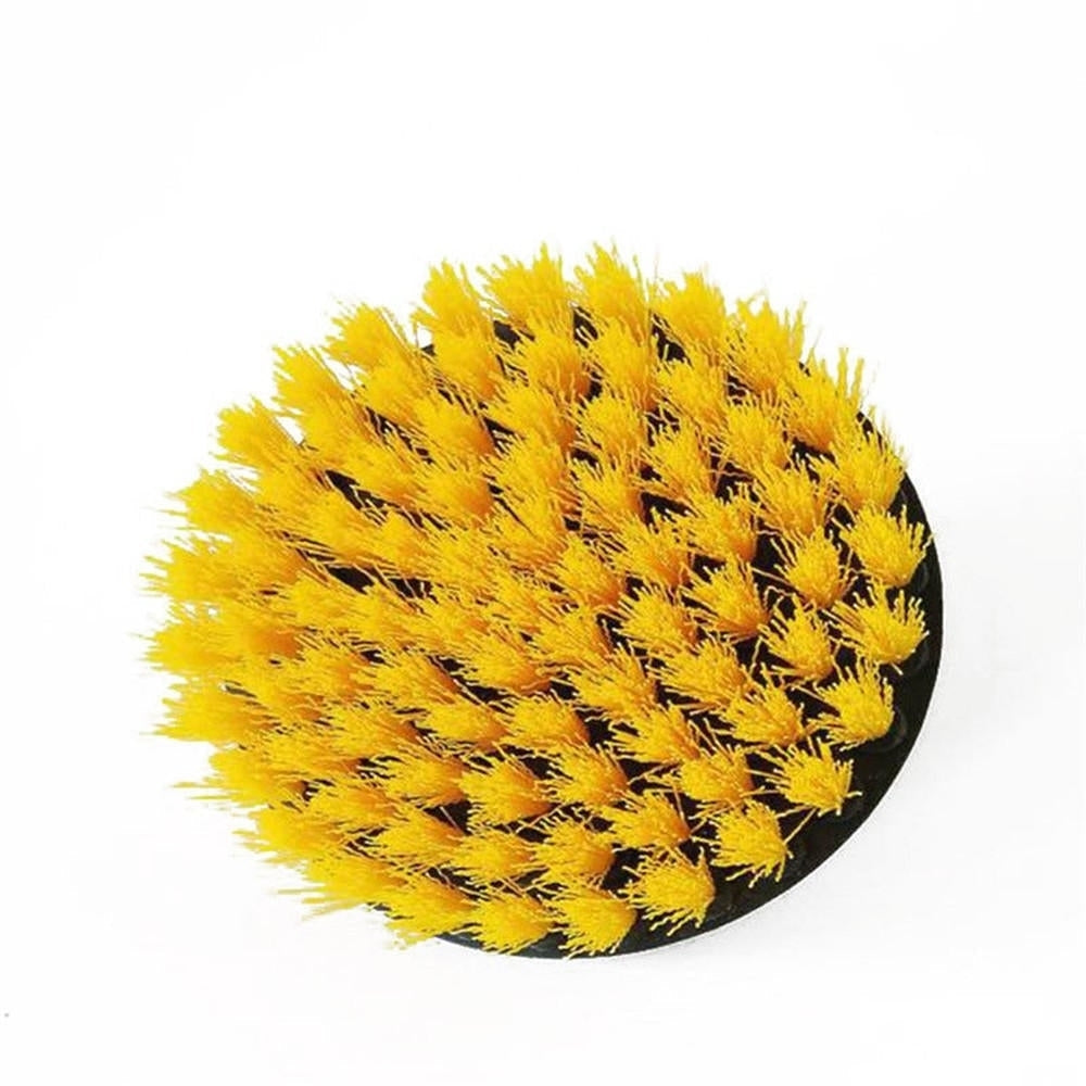 Bristle Electric Drill Brush 2 Inch Green 4 Inch Yellow Cleaning Brush for Dust Removal Image 3