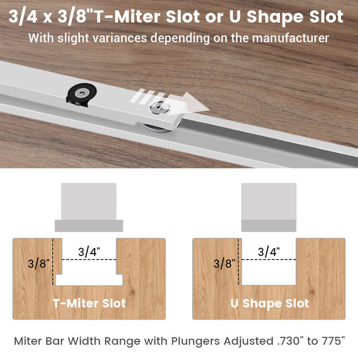 Brass Handle 450mm 27 Angle Miter Gauge With Box Joint Jig Track Stop Table Saw Router Miter Gauge Saw Assembly Ruler Image 6