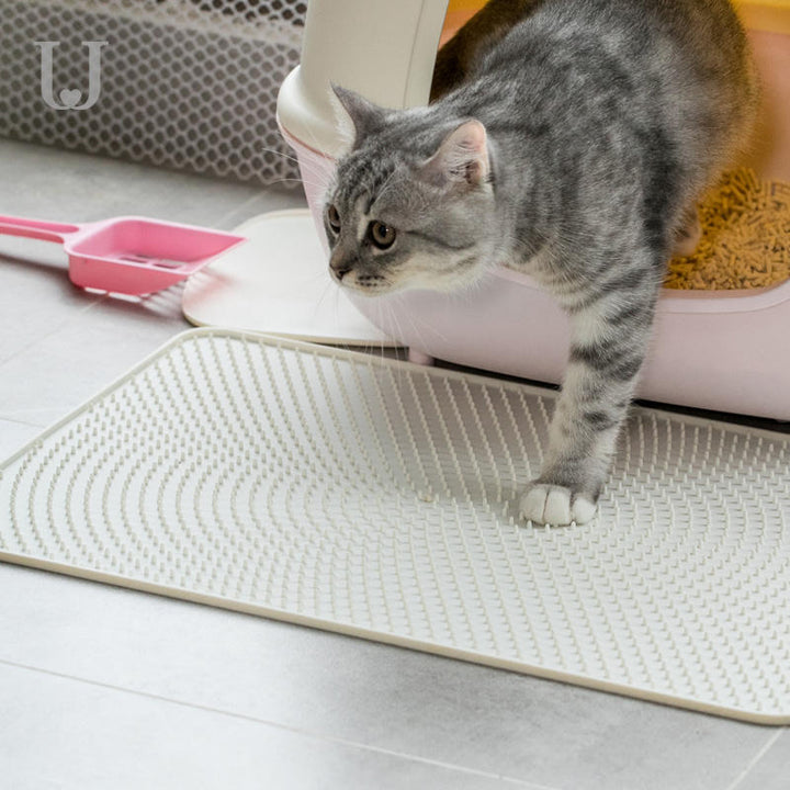 Cat Litter Pad Silicone Material Waterproof White Pet Mat Image 8