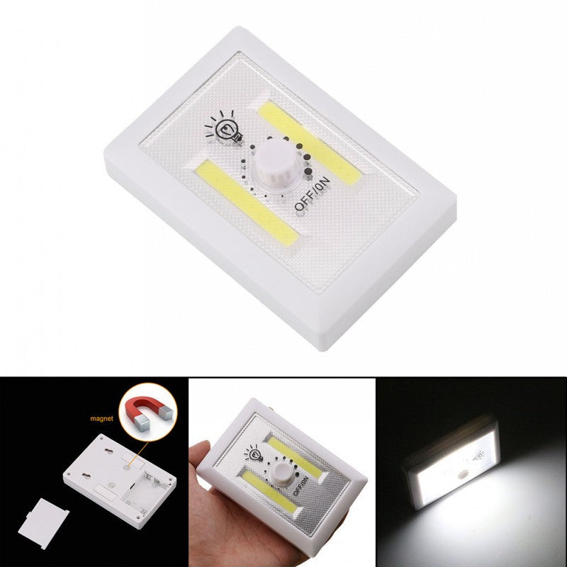 COB Magnetic Mini LED Cordless Light Switch Wall Night Lights Battery Operated Kitchen Cabinet Garage Closet Camp Image 4