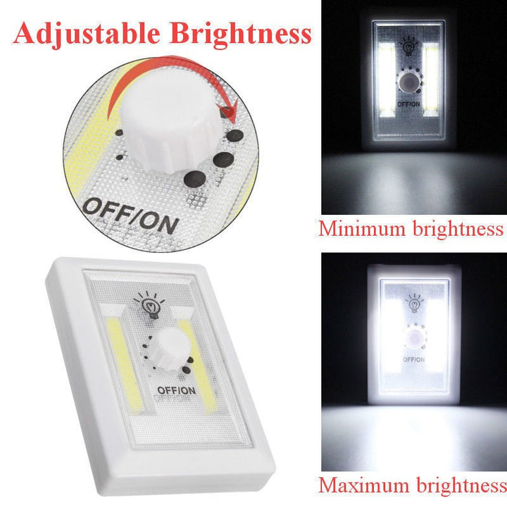 COB Magnetic Mini LED Cordless Light Switch Wall Night Lights Battery Operated Kitchen Cabinet Garage Closet Camp Image 5