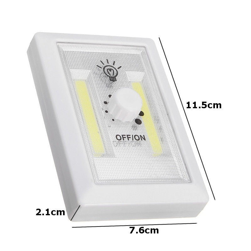 COB Magnetic Mini LED Cordless Light Switch Wall Night Lights Battery Operated Kitchen Cabinet Garage Closet Camp Image 6