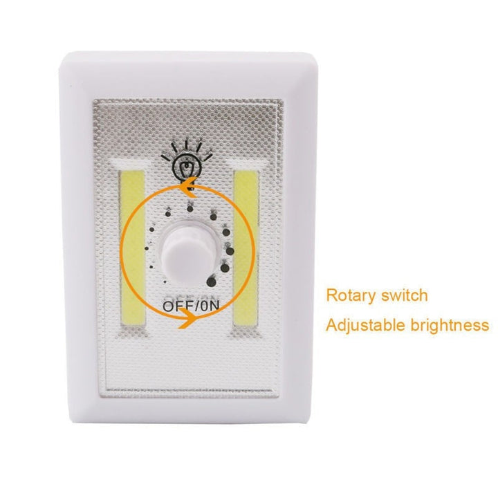 COB Magnetic Mini LED Cordless Light Switch Wall Night Lights Battery Operated Kitchen Cabinet Garage Closet Camp Image 7