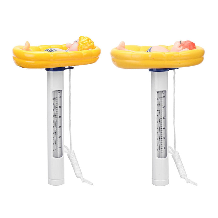 Cartoon Shatter Resistant Floating Pool Thermometer With String For Swimming Pools Spas Hot Tubs Water Temperature Image 1