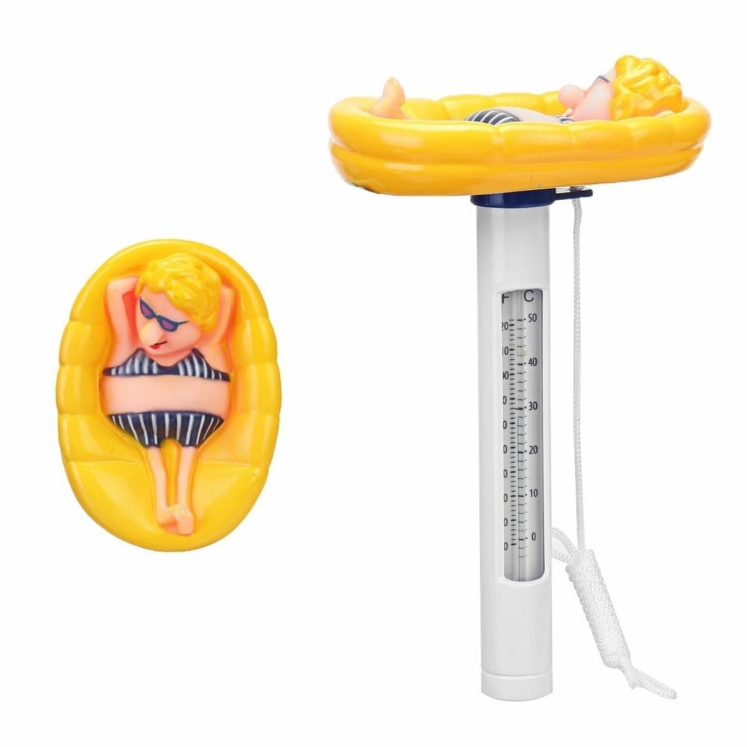 Cartoon Shatter Resistant Floating Pool Thermometer With String For Swimming Pools Spas Hot Tubs Water Temperature Image 8