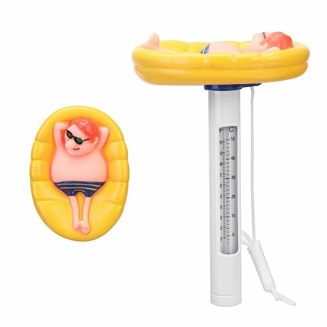 Cartoon Shatter Resistant Floating Pool Thermometer With String For Swimming Pools Spas Hot Tubs Water Temperature Image 9