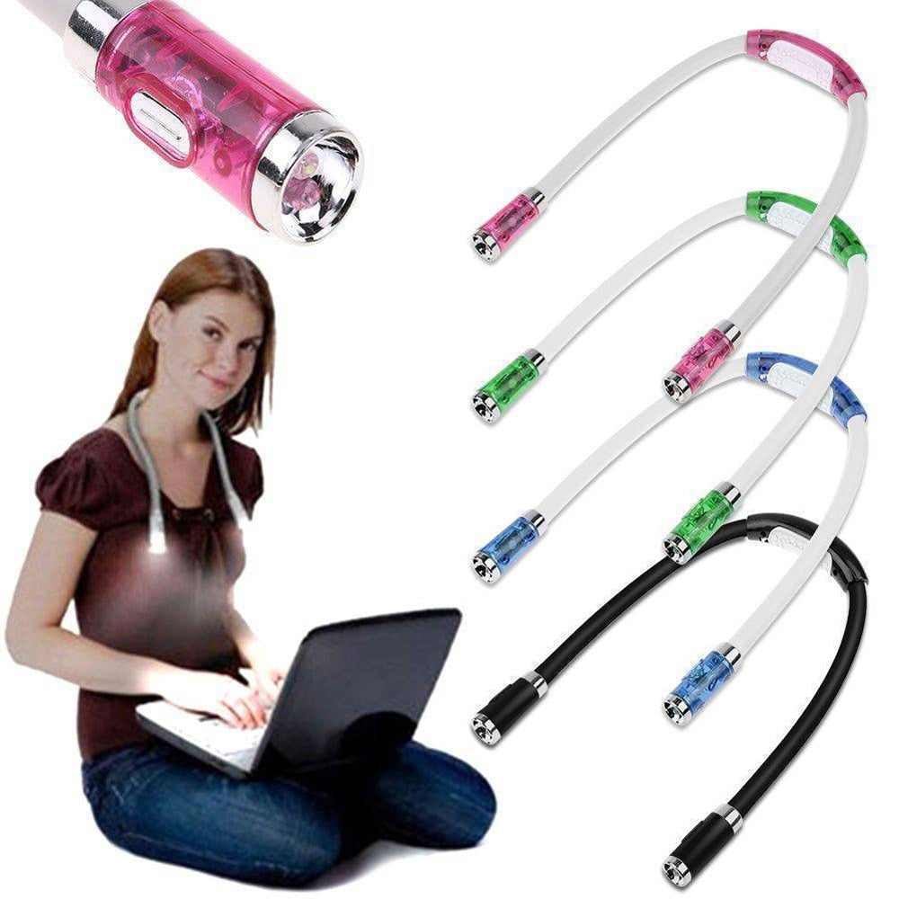 Convenient Flexible Handsfree Led Neck Hug light Book Reading Lamp Novelty Led Night Flash light Camping light Image 2